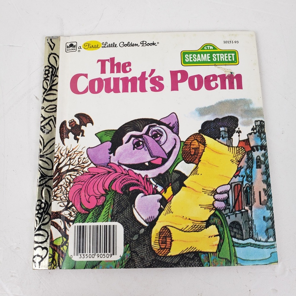 Vintage 1978 Sesame Street The Count's Poem First Little Golden Book 10151-93